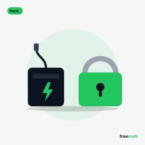 Illustration pack chargeur antivol